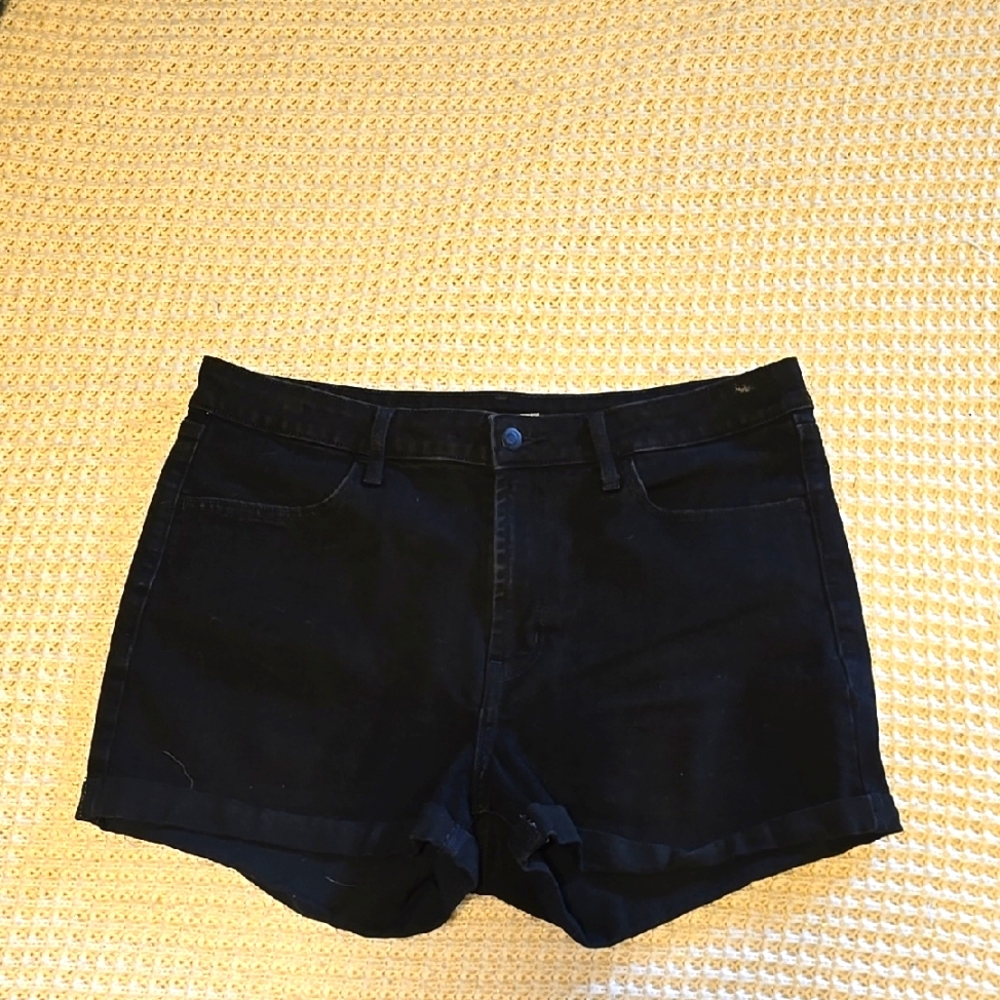 WOW Black Denim Shorts